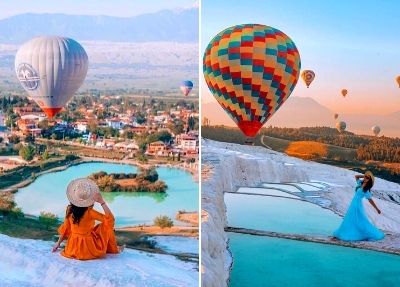 Hot Air Balloon in Pamukkale